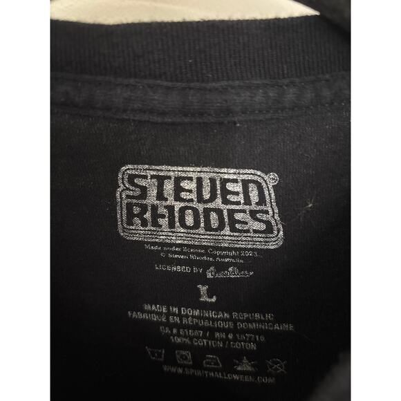 Steven Rhodes T Shirt Mens Large Caring For Your Demon Cat Black Cotton Tee - Picture 3 of 3